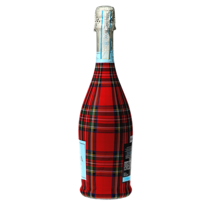 Red & Green Christmas Tartan Prosecco Bottle Wrap