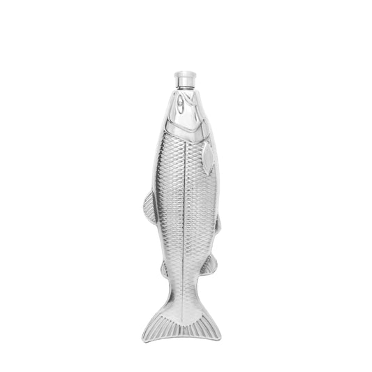 Outset Stainless Steel Fish Travel Flask, 4 Ounce Capacity