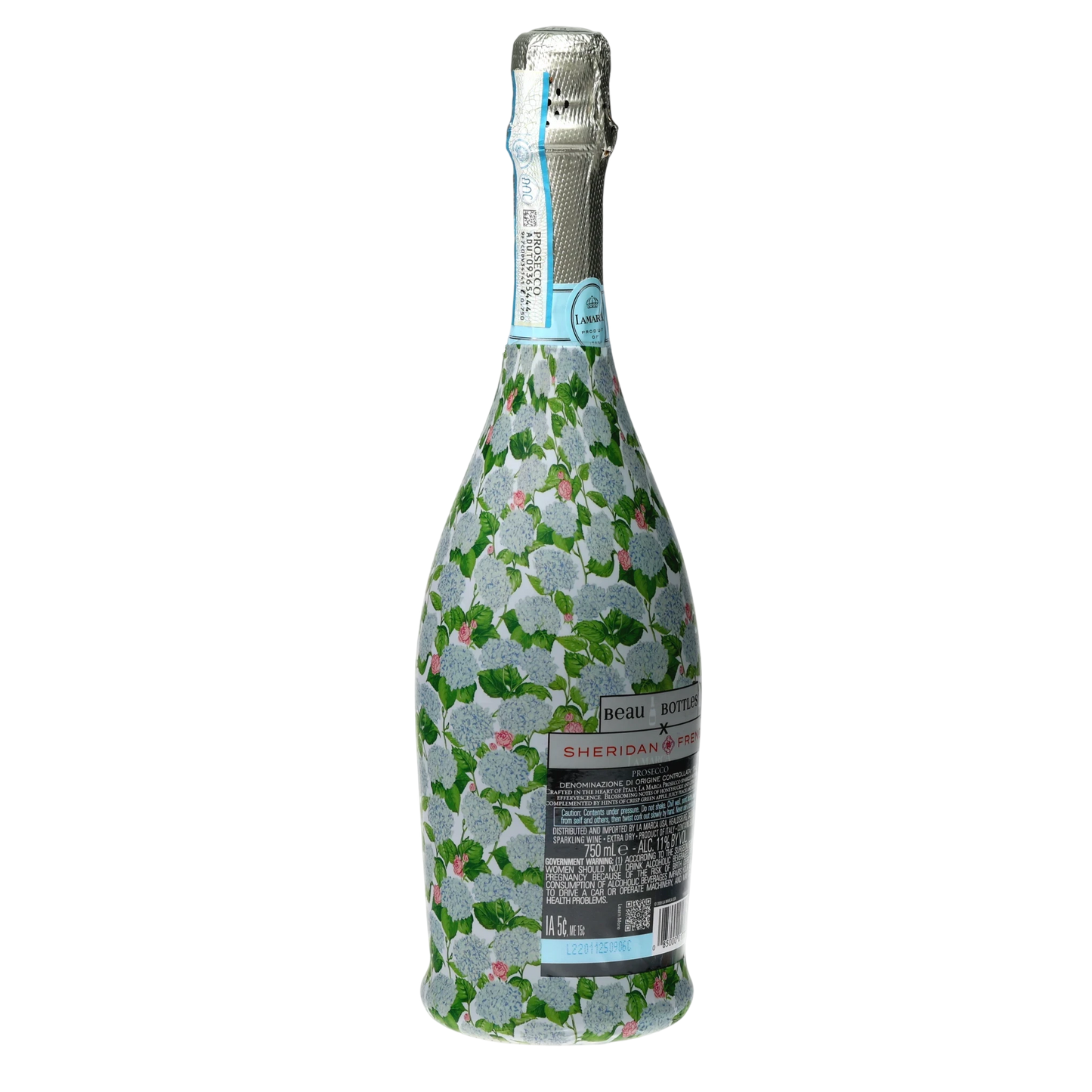 Sheridan French Collection - Classic Hydrangea Prosecco Bottle Wrap