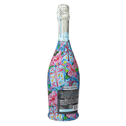 Preppy Happy Birthday Brushed Presents Prosecco Bottle Wrap