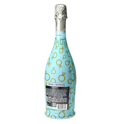 Blue Engagement Ring Prosecco Bottle Wrap