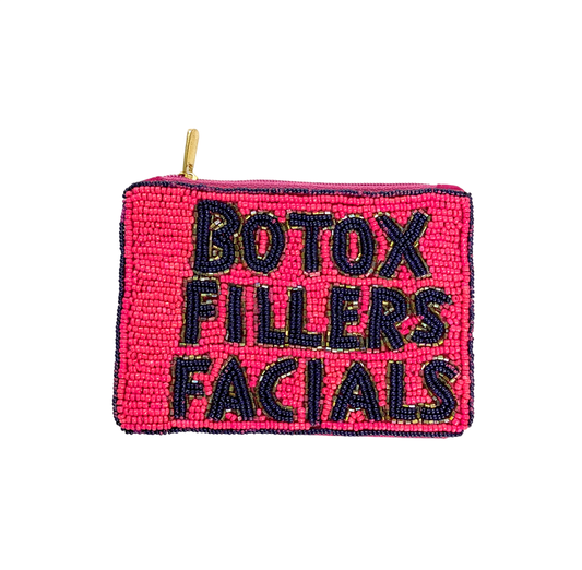 Ladies Bottox Fillers Facials Beaded Coin Purse