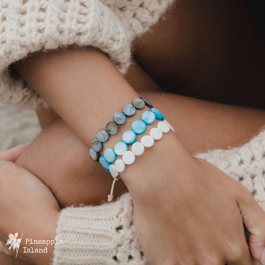 Disc Bracelet, Beaded Bracelet, Boho by Pineapple Island