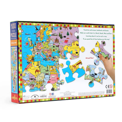 World Map 100 Piece Puzzle