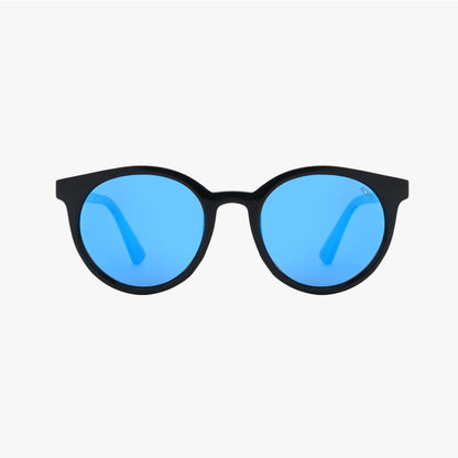 HERON SKY BLUE MIRROR Polarized Round Fashion Sunglasses