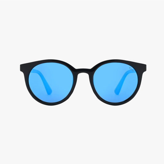 HERON SKY BLUE MIRROR Polarized Round Fashion Sunglasses