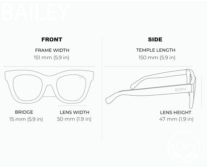 BAILEY AMBER TORTOISE Polarized Oversized Square Sunglasses