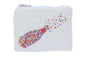 Ladies Popping Bottles Themed Beaded Coin Purse 
