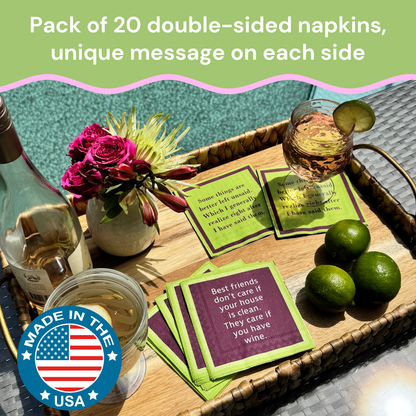 NAPKIN Welcome to adulthood | Funny Home Gift | Cocktail Napkin