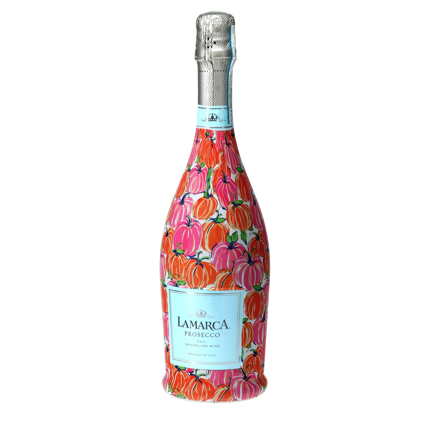 Pink & Orange Pumpkins Prosecco Bottle Wrap