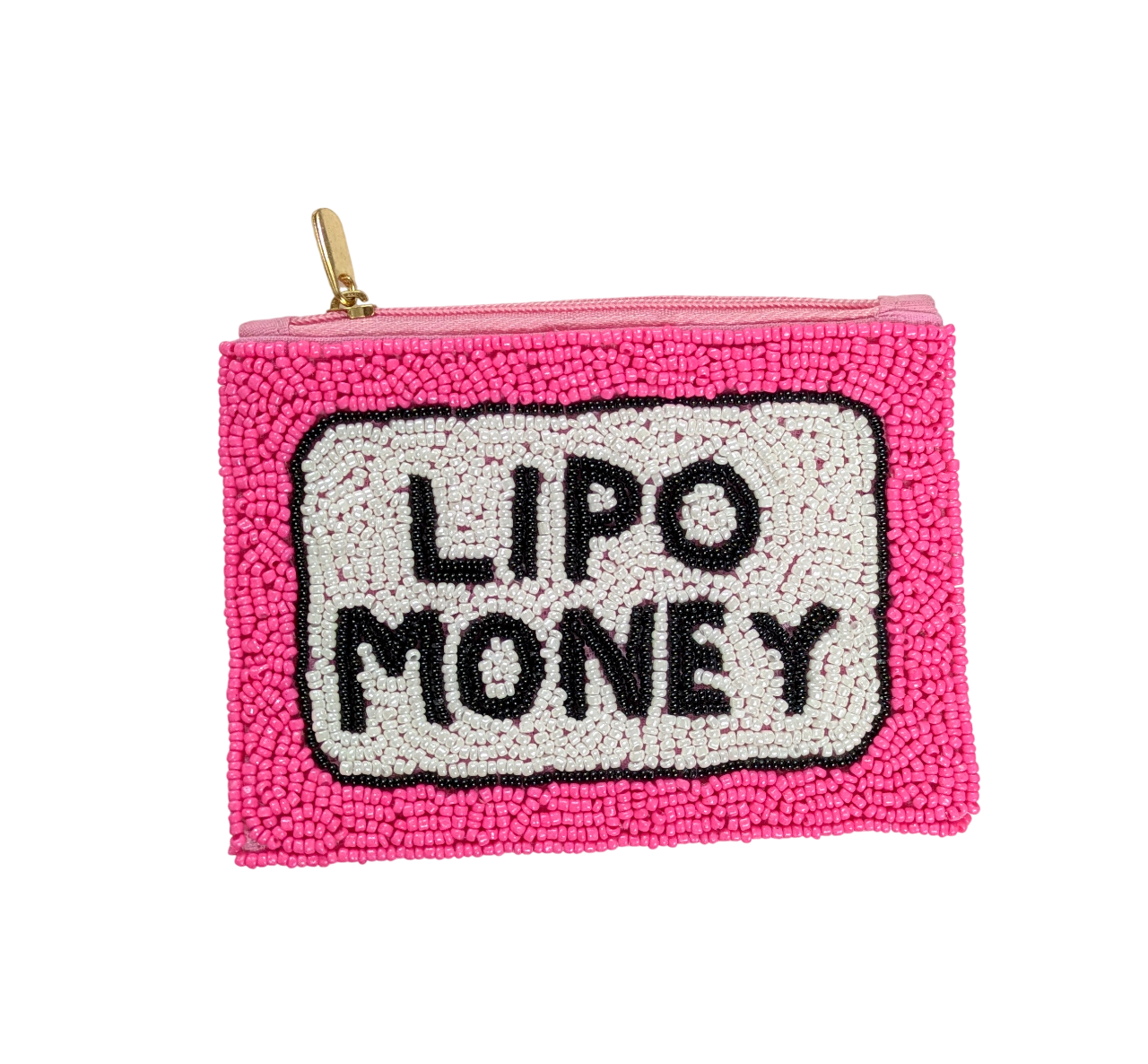Ladies Lipo Money Themed Beaded Coin Purse