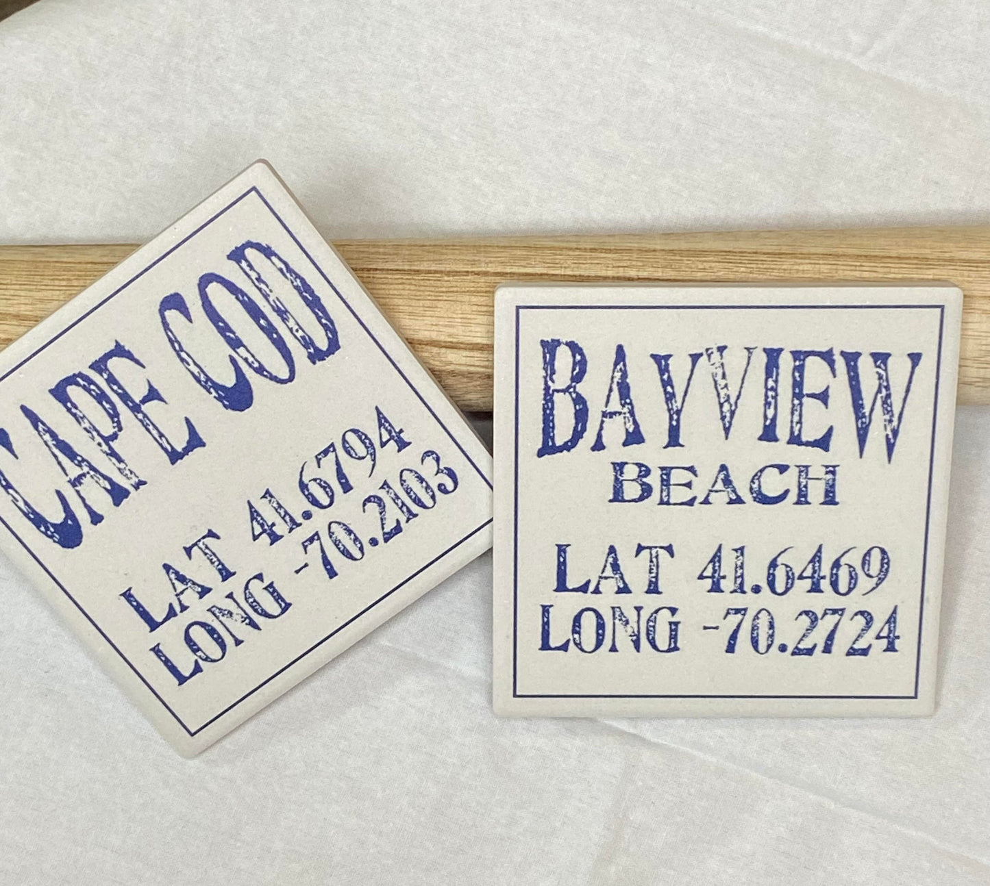 Cape Cod Latitude Longitude Coasters