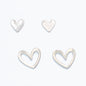 Silver Hearts Earring Duo