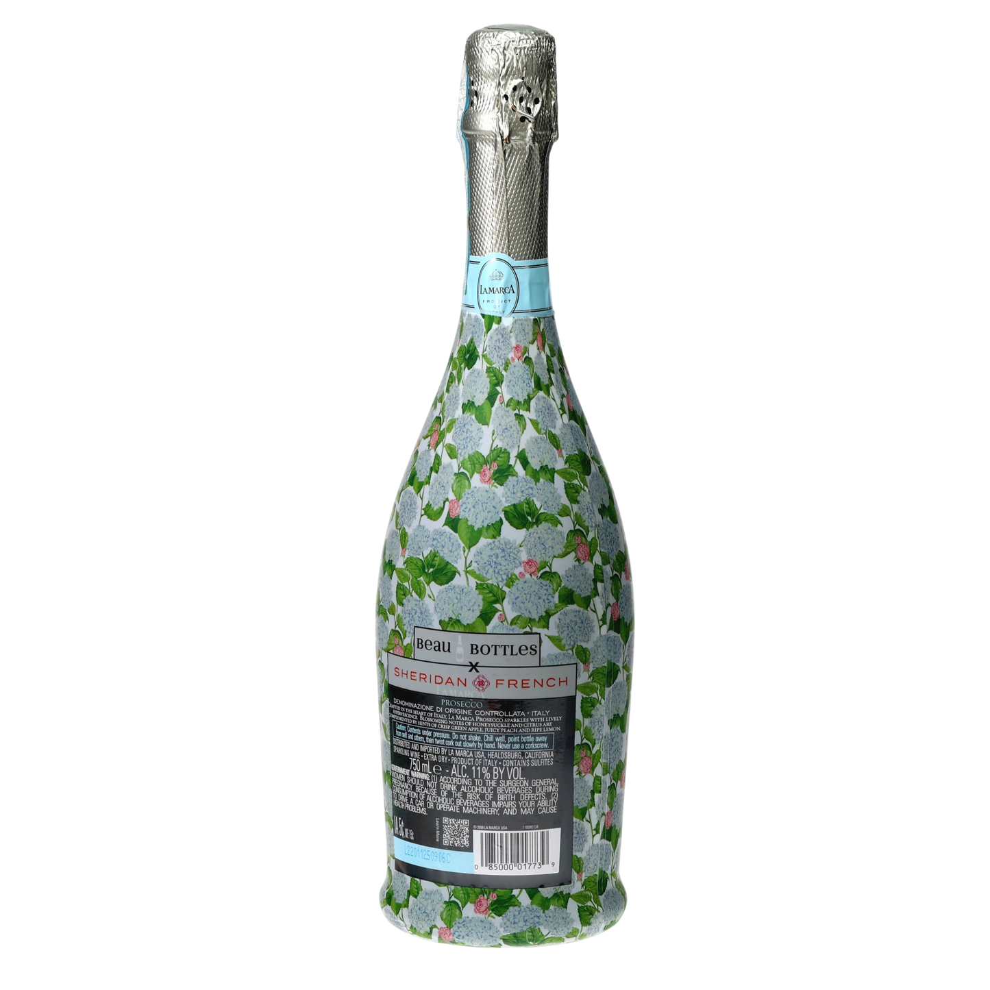 Sheridan French Collection - Classic Hydrangea Prosecco Bottle Wrap