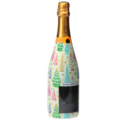 Timeless Christmas Trees Champagne Bottle Wrap
