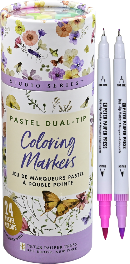 Studio Series Dual-Tip Pastel Markers (Set of 24)