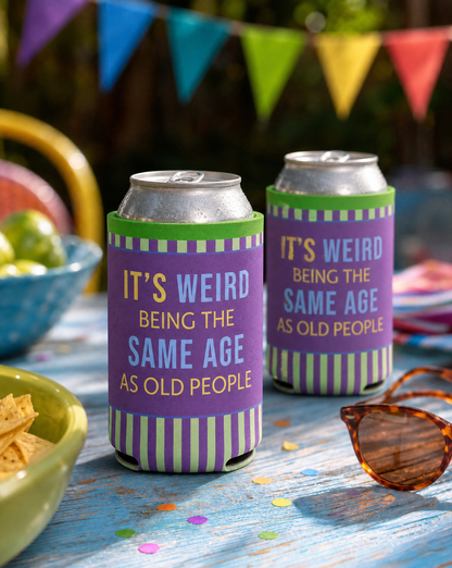 CAN SLEEVE Its Weird | Funny Bar Gift | Novelty