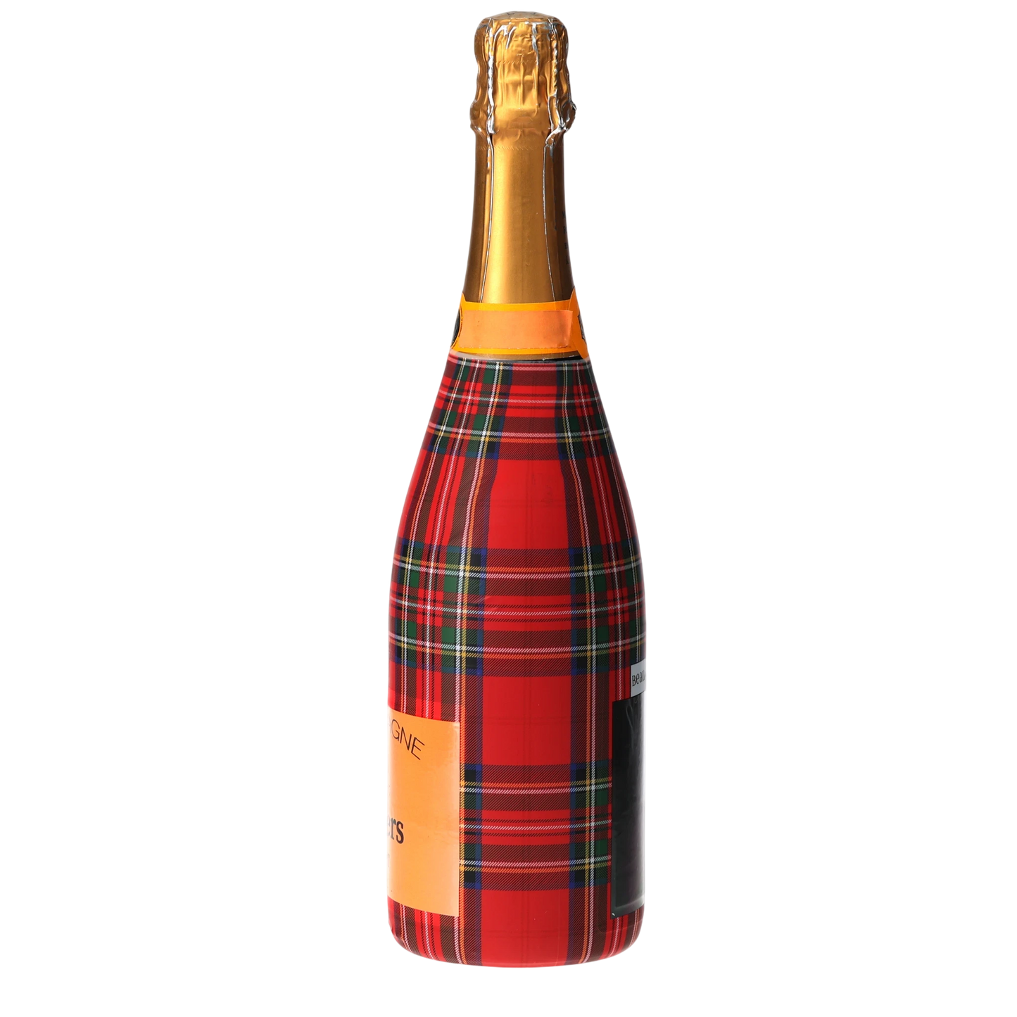 Red & Green Christmas Tartan Champagne Bottle Wrap