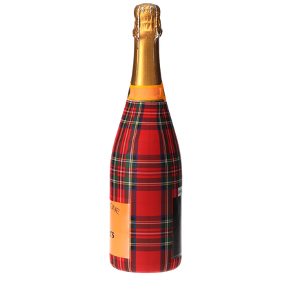 Red & Green Christmas Tartan Champagne Bottle Wrap