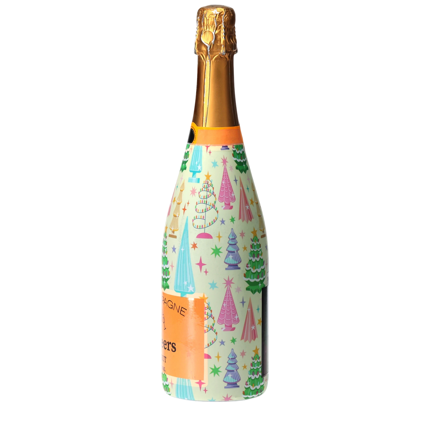 Timeless Christmas Trees Champagne Bottle Wrap