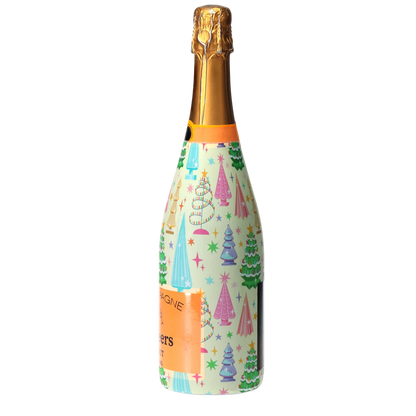 Timeless Christmas Trees Champagne Bottle Wrap