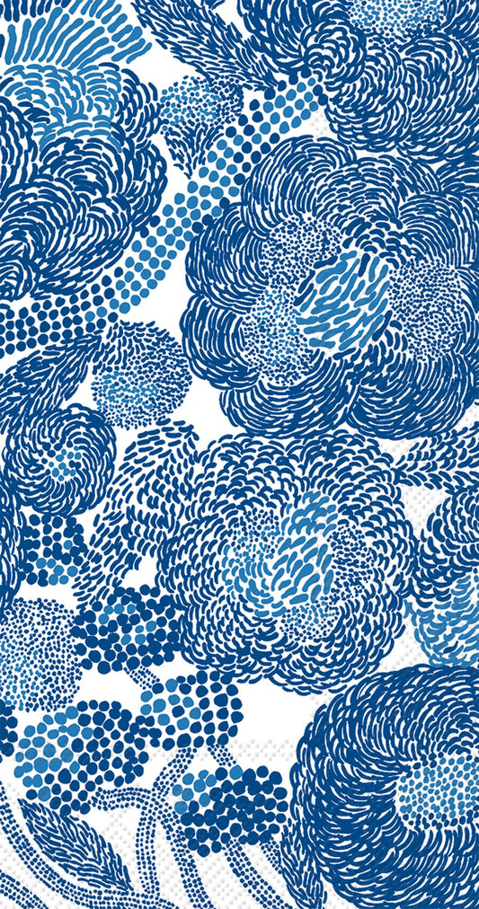 Paper Cocktail Napkins 20 ct Marimekko Mynsteri cream blue