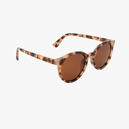 HERON LATTE TORTOISE Polarized Round Fashion Sunglasses