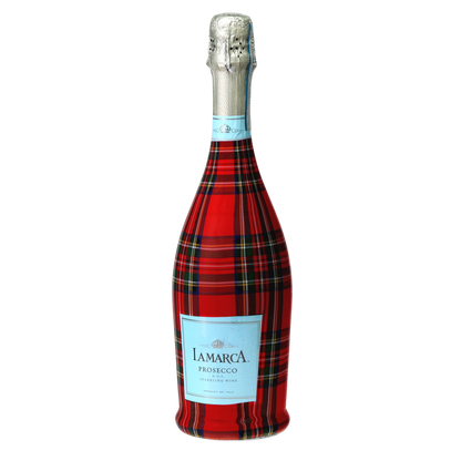 Red & Green Christmas Tartan Prosecco Bottle Wrap