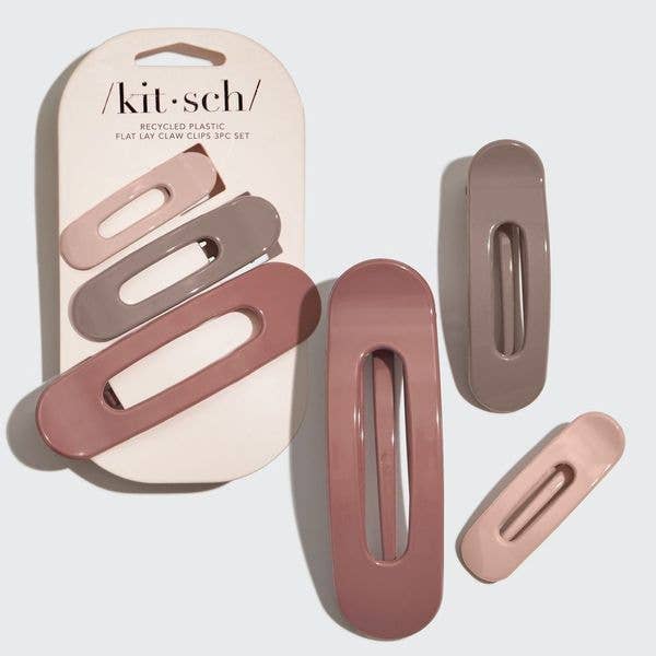 Flat Lay Claw Clip 3pc Flat - Ultra Glossy Terracotta