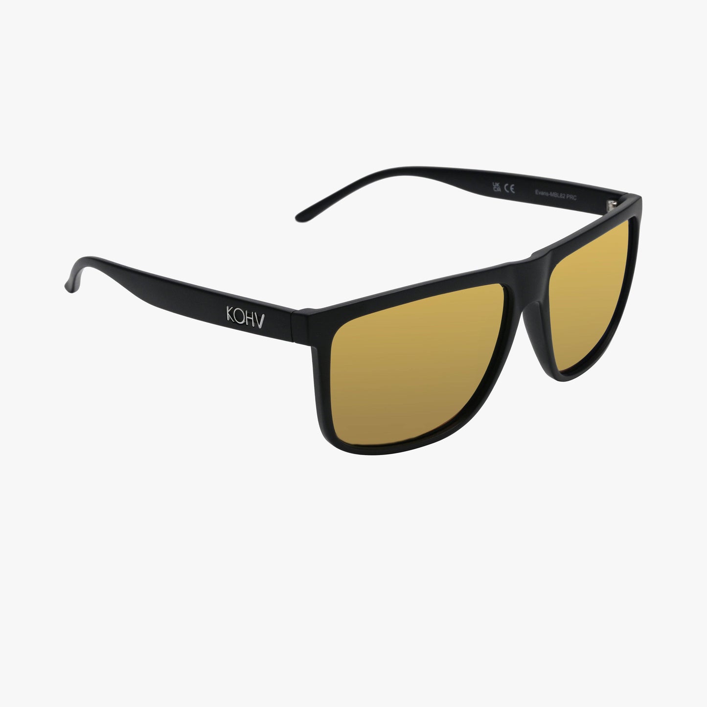 EVANS GOLD MIRROR Polarized Square Classic Sunglasses