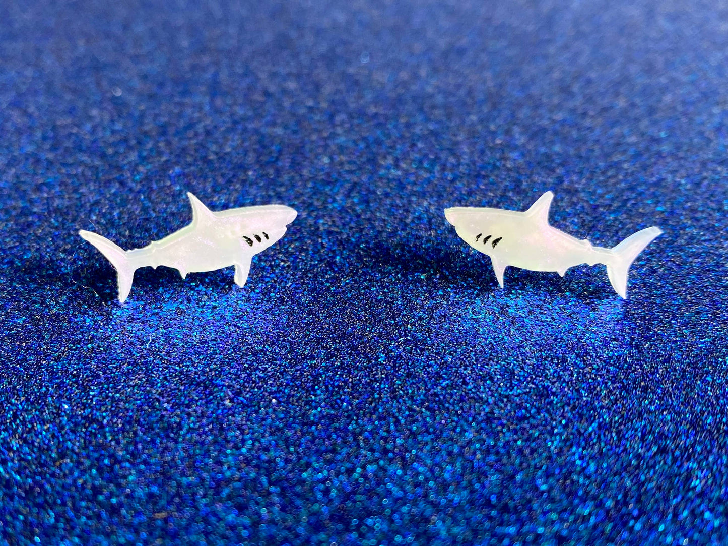 Cute Beachy Shark Stud Earrings - Multiple Color Options