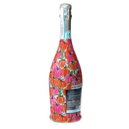 Pink & Orange Pumpkins Prosecco Bottle Wrap