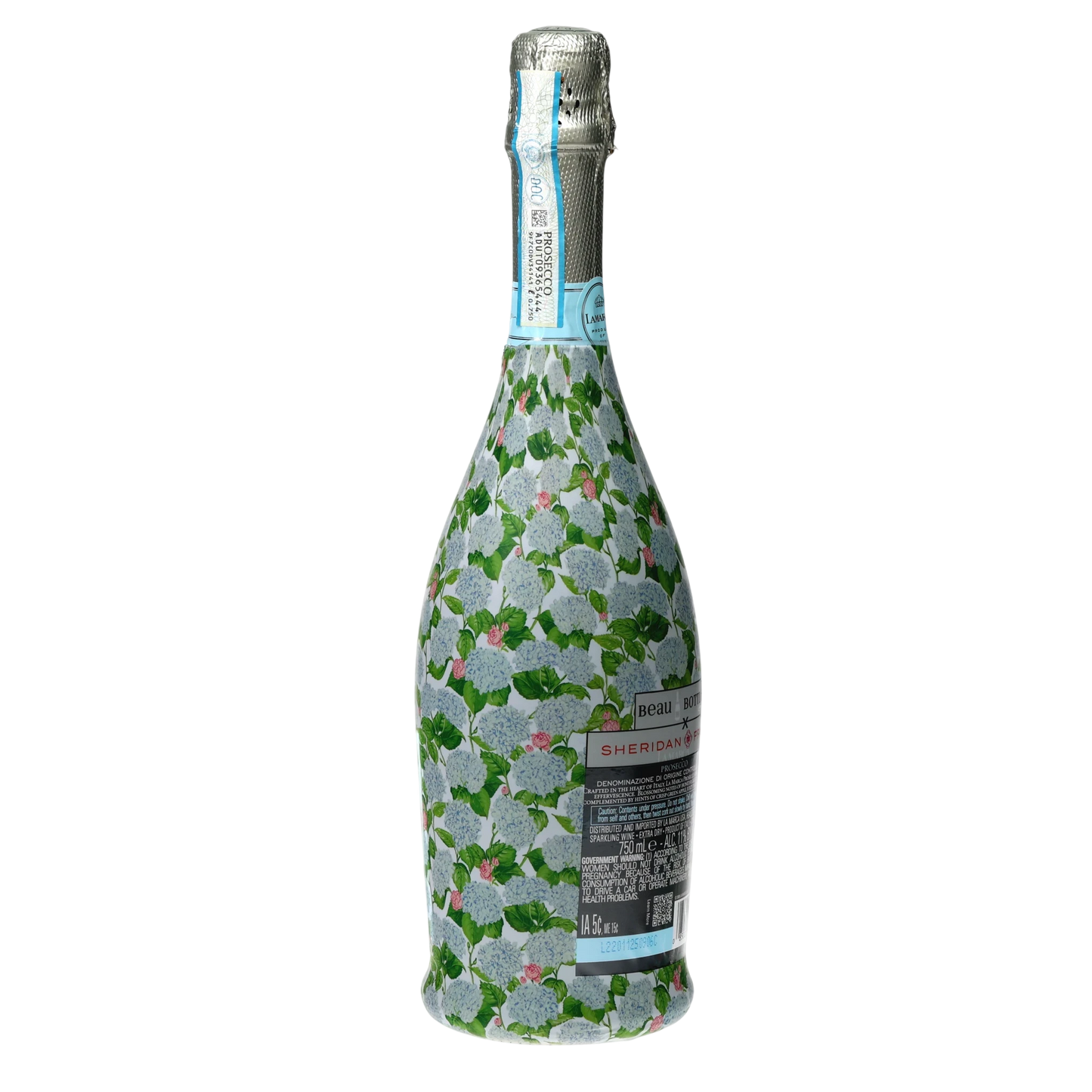 Sheridan French Collection - Classic Hydrangea Prosecco Bottle Wrap