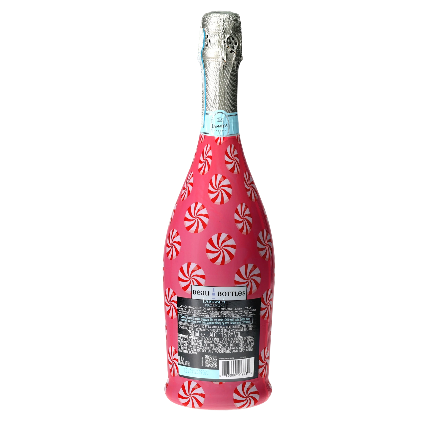 Peppermint Parade Prosecco Bottle Wrap