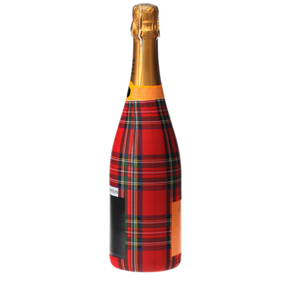 Red & Green Christmas Tartan Champagne Bottle Wrap