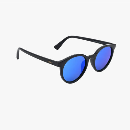 HERON SKY BLUE MIRROR Polarized Round Fashion Sunglasses