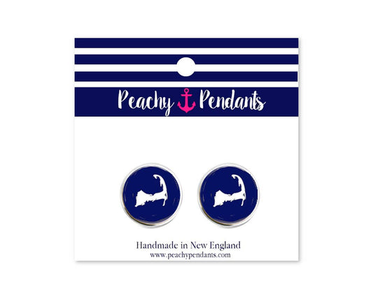 Earrings - Studs - Navy Cape Cod