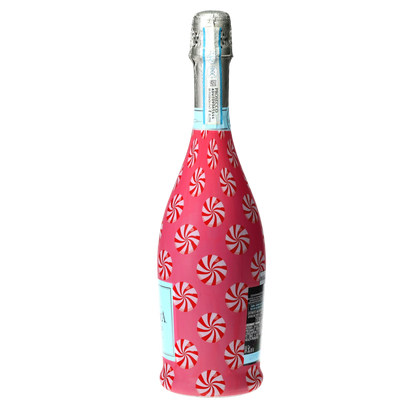 Peppermint Parade Prosecco Bottle Wrap