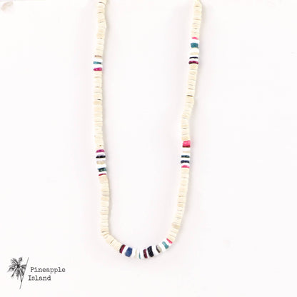 Putih Surf Bead Necklace, Beaded Necklace, Surf