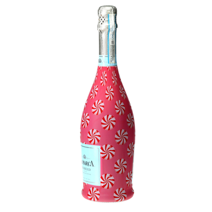 Peppermint Parade Prosecco Bottle Wrap