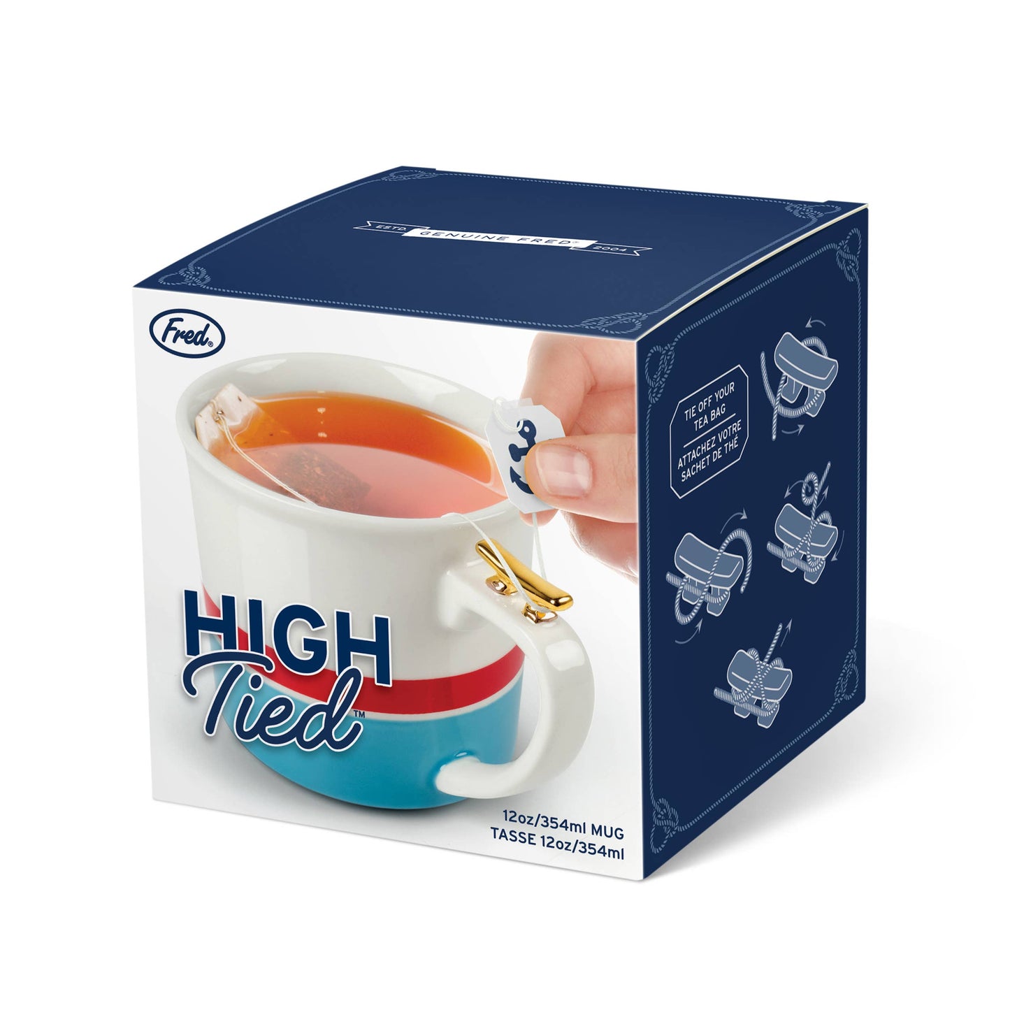 HIGH TIED Tea Mug - 12oz Ceramic Mug with Nautical Design