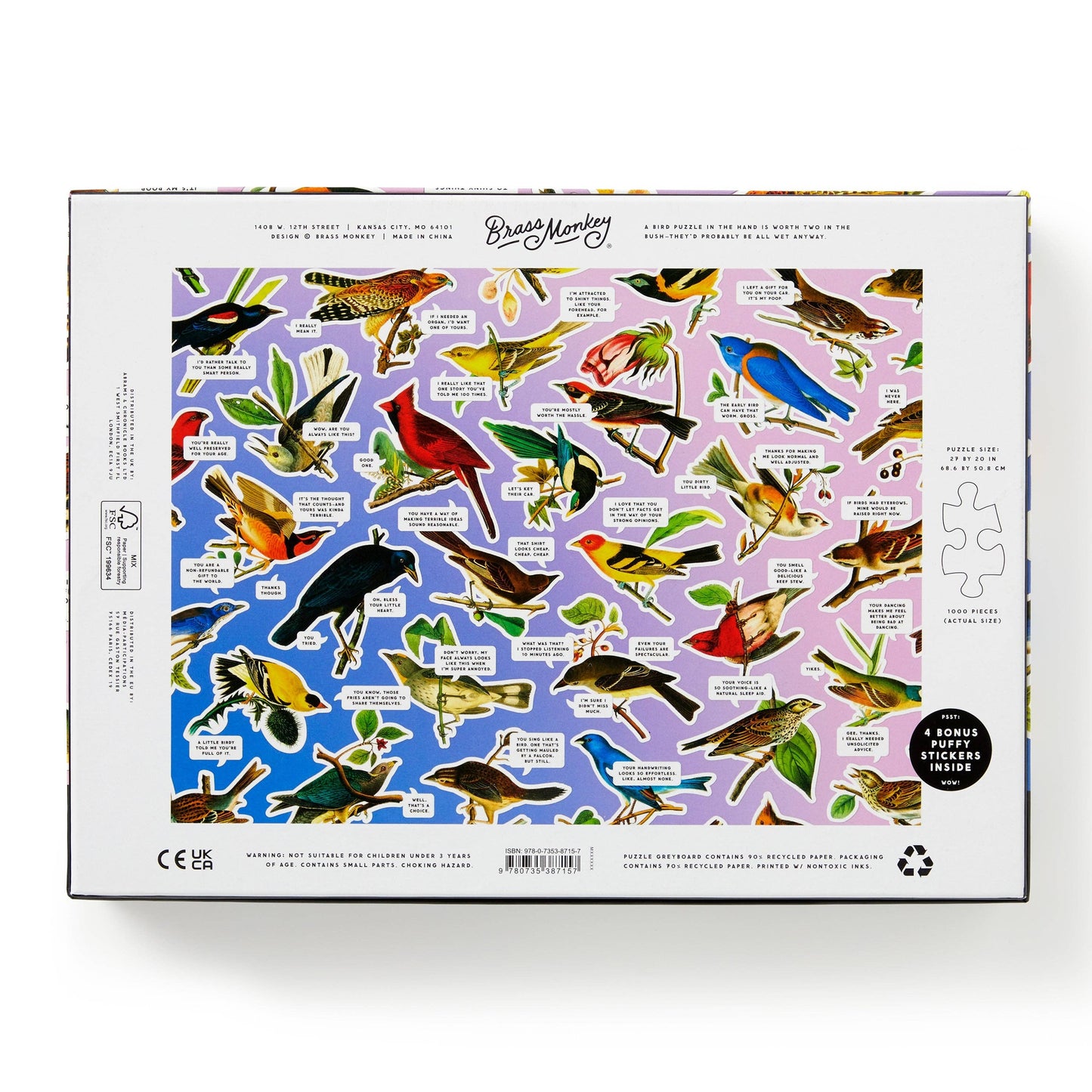 Brass Monkey Salty Birds 1000 Piece Puzzle