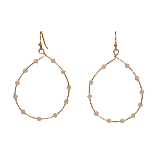 Tear Drop Wire Hoop Earring