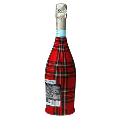 Red & Green Christmas Tartan Prosecco Bottle Wrap