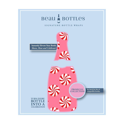 Peppermint Parade Prosecco Bottle Wrap