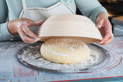 10"  Round Bread  Proofing Basket Rattan bowl w/cloth Liner