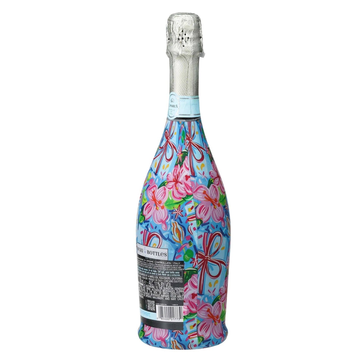Preppy Happy Birthday Brushed Presents Prosecco Bottle Wrap