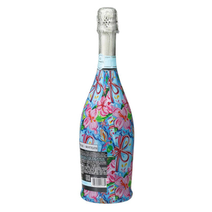 Preppy Happy Birthday Brushed Presents Prosecco Bottle Wrap