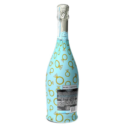 Blue Engagement Ring Prosecco Bottle Wrap