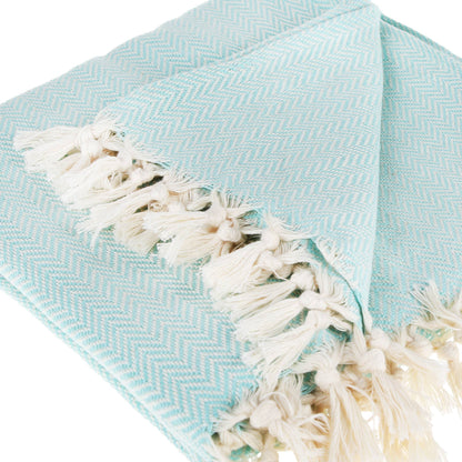 Zig Zag Turkish Cotton Throw Blanket 51"x70"